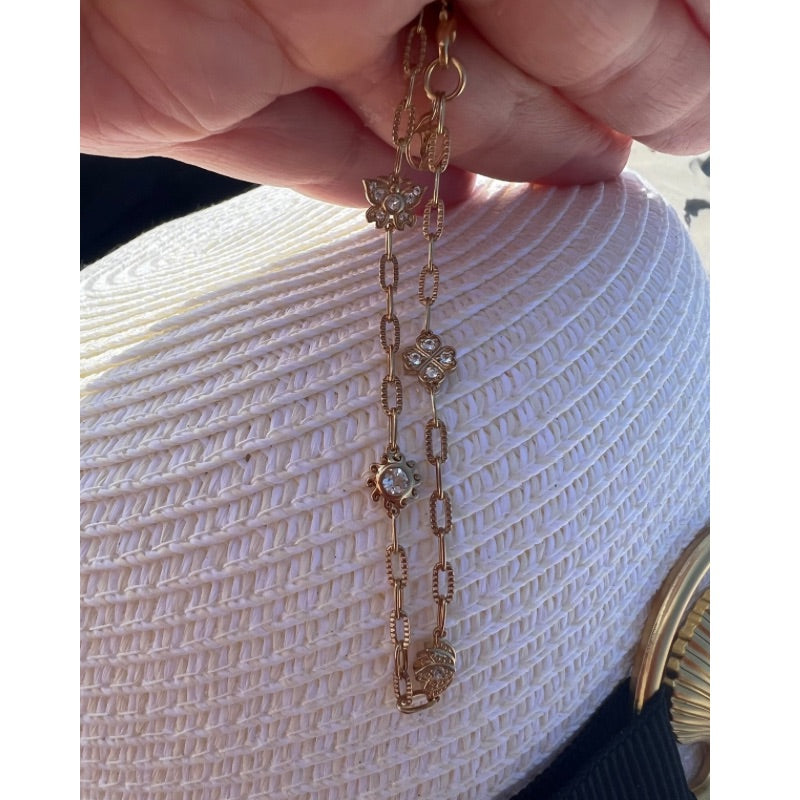 14K Gold Clad Good Vibes Bracelet by Goddaughters