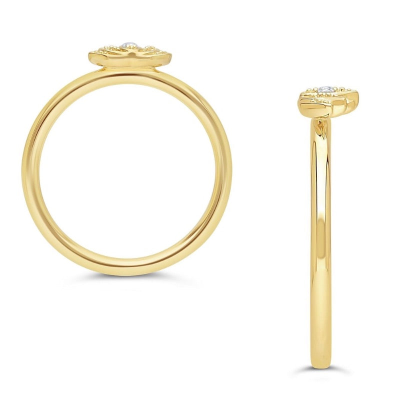 Lotus Stackable Golden Ring