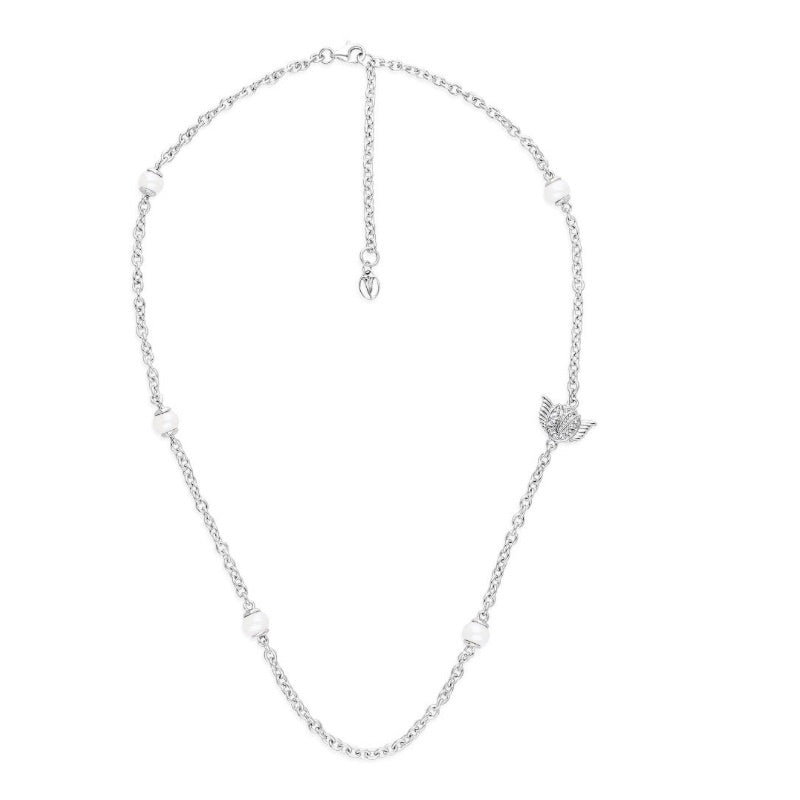 Tulip Angel on my Shoulder Pearl Station Necklace