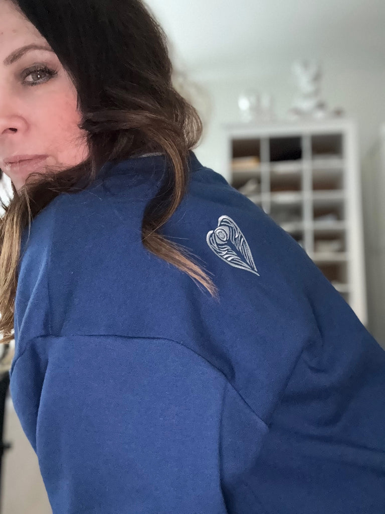 Angel on my Shoulder Fleece Boat Neck Sweatshirt