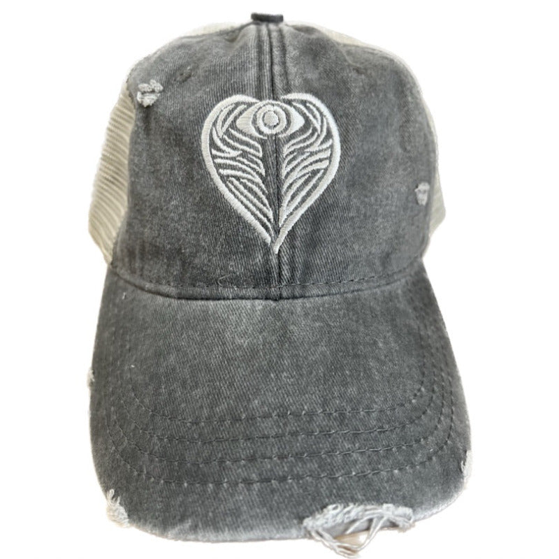AngelEyes Heart Grey Hat to Protect your peace by Goddaughters