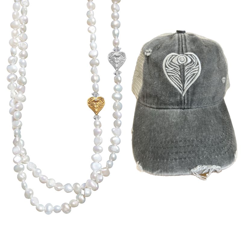 AngelEyes Heart Hat and Necklace Holiday Bundle by Goddaughters