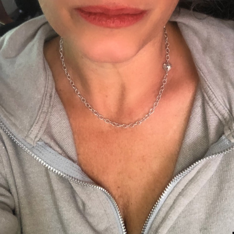 AngelEyes Heart on the Shoulder Necklace by Goddaughters Designed to Protect your Peace