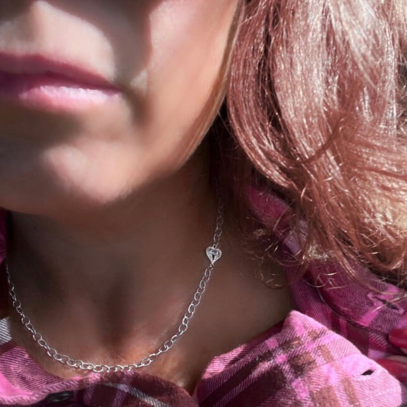 Angeleyes Heart on the Shoulder Necklace by Goddaughters Wearable Art for the Soul