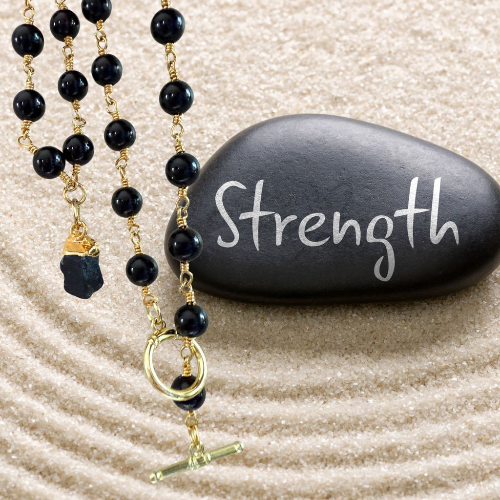 Black Crystal Protection Necklace