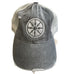 Silver Dharma Wheel Grey Hat by Goddaughters 