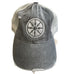 Silver Dharma Wheel Grey Hat by Goddaughters
