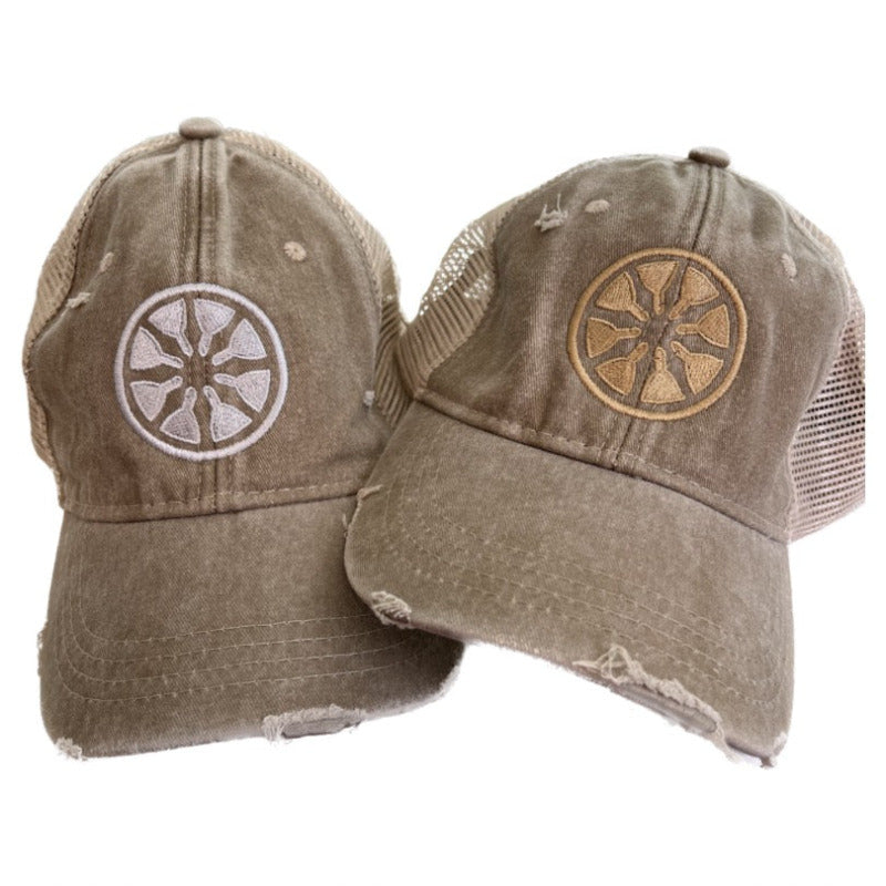Dharma Wheel Tan Hat by Goddaughters