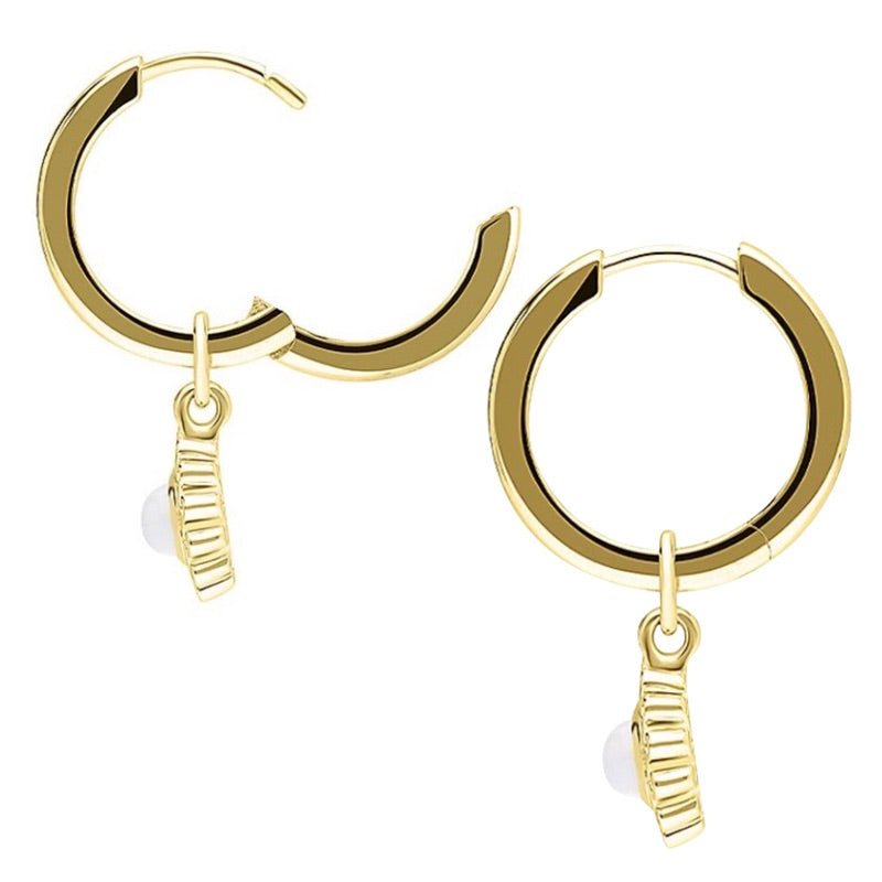 Sun Charm Huggie Earrings
