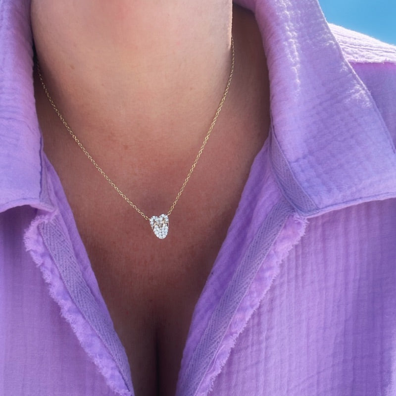 Flip Flop Heart Necklace by Goddaughters Angela Deegan