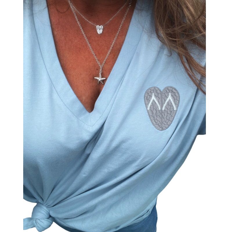Flip Flop Heart Tshirt by Goddaughters