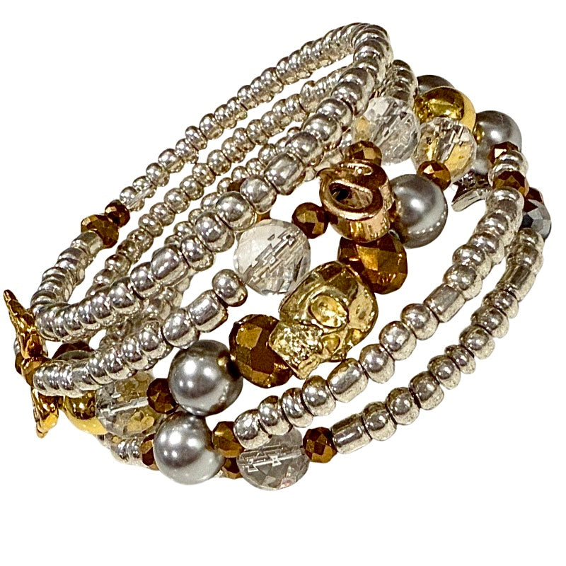 No Fear Initial Wrap Bracelet