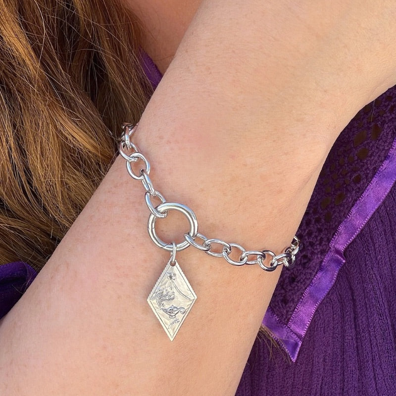 Genie Lamp inspirational charm and charm Dream Achieved Believe bracelet by Goddaughters