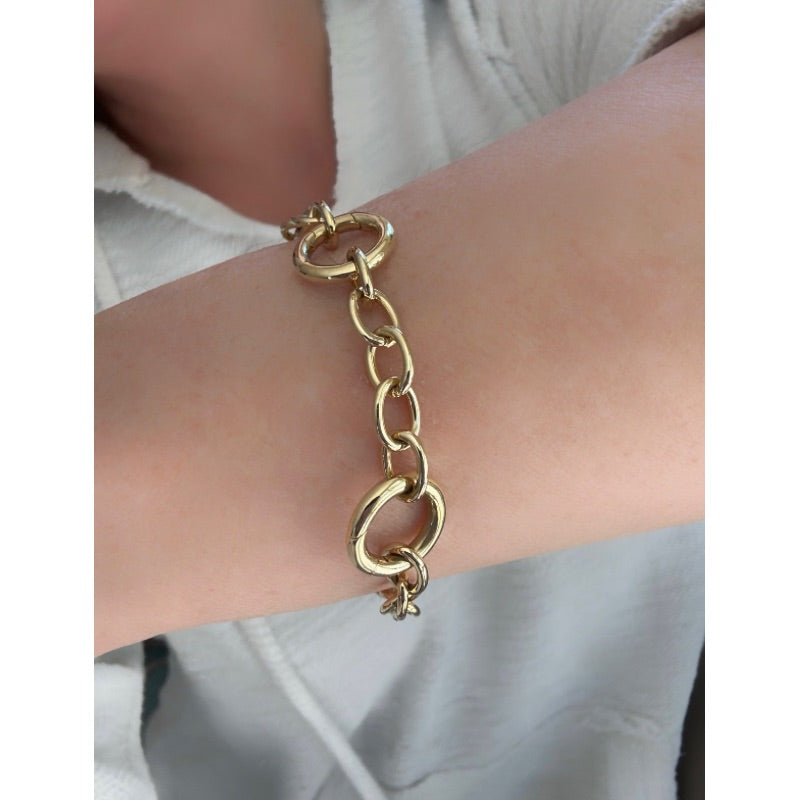 Goddaughters Adjustable Charm Holder Bracelet 14K Gold Clad Wearable Art For the Soul