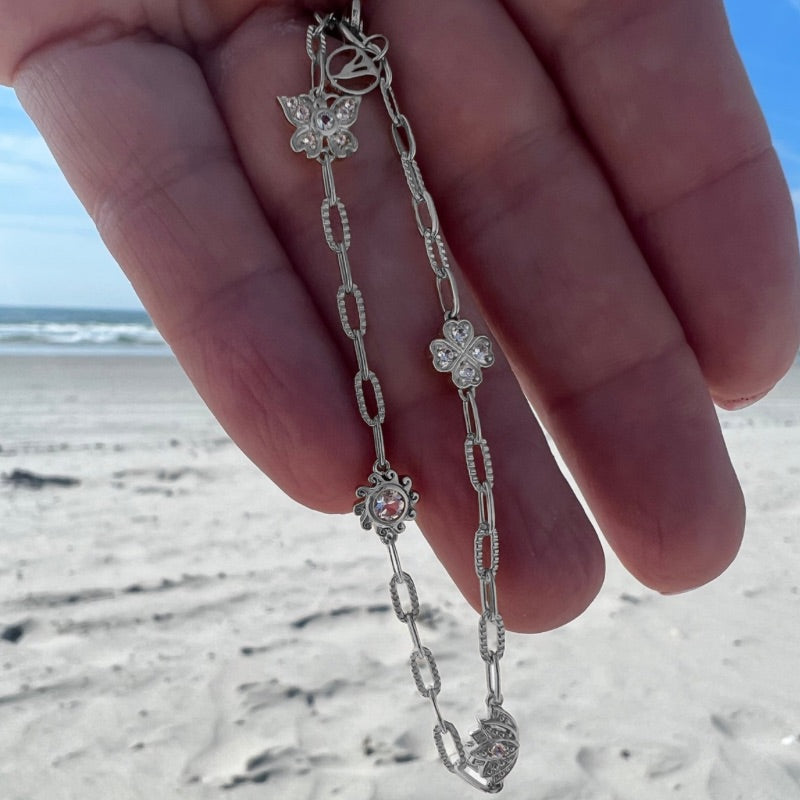 Goddaughters Sterling Silver Good Vibes Bracelet brings on the Zen