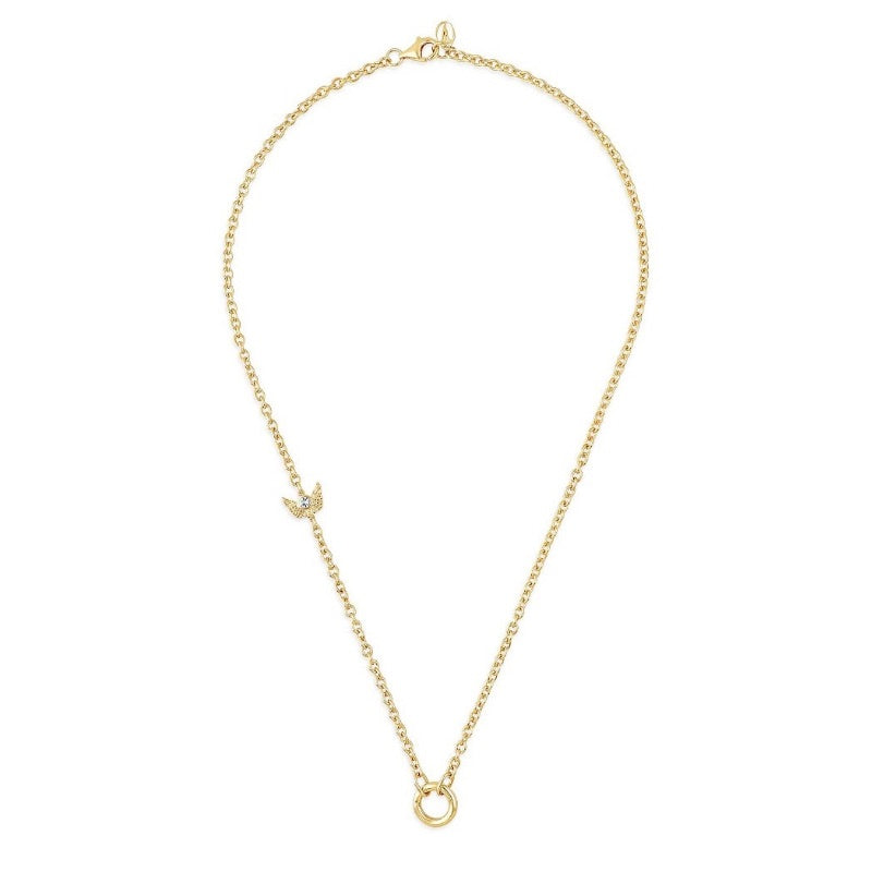 Golden Angel Charm Holder Necklace by Goddaughters