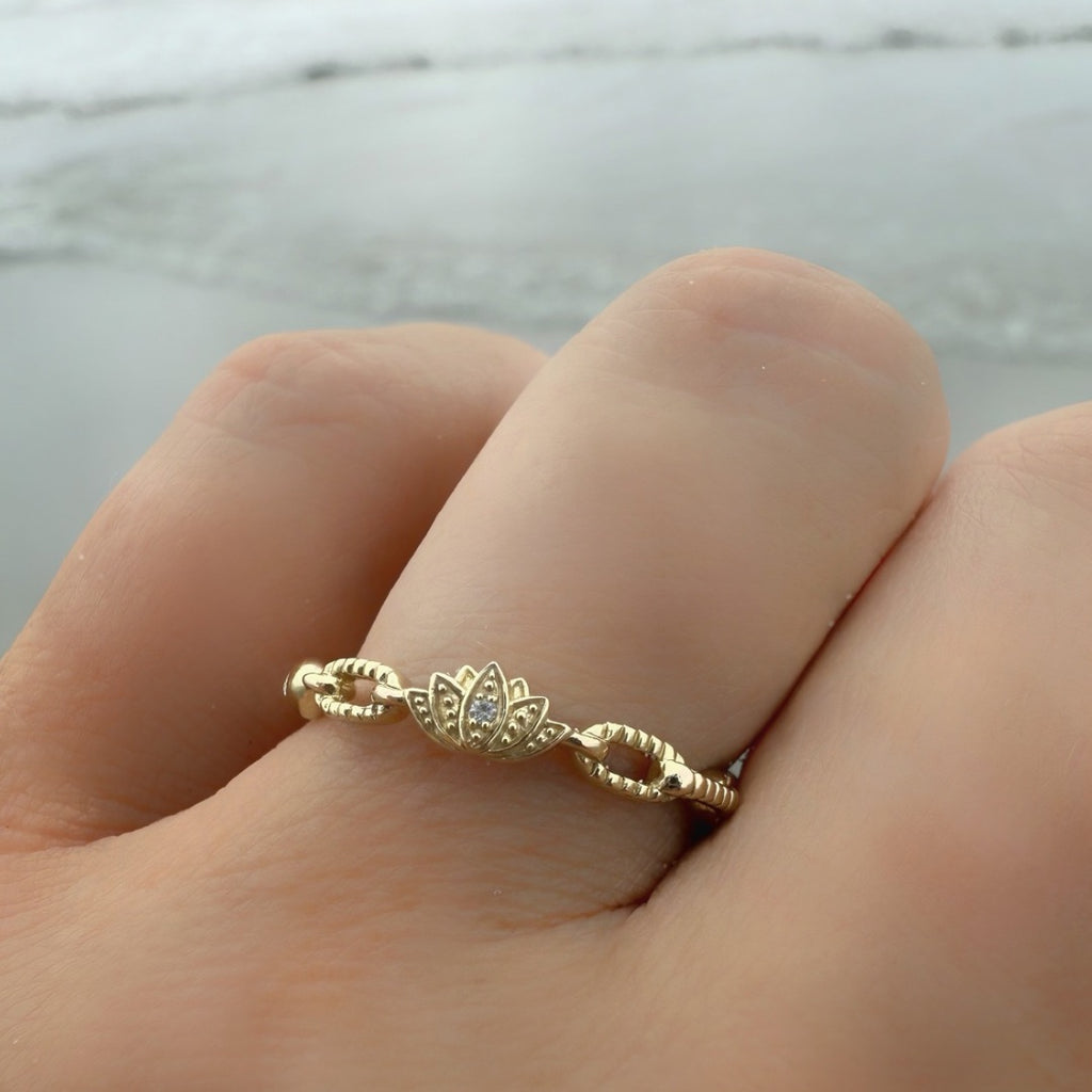 Good Vibes Ring Lotus feature by Goddaughters