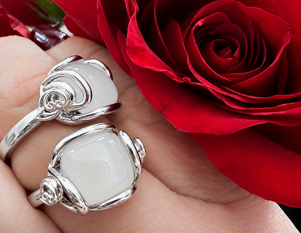Gratitude Rose Ring inspirational jewelry by Goddaughters a reminder to stop and smell the roses
