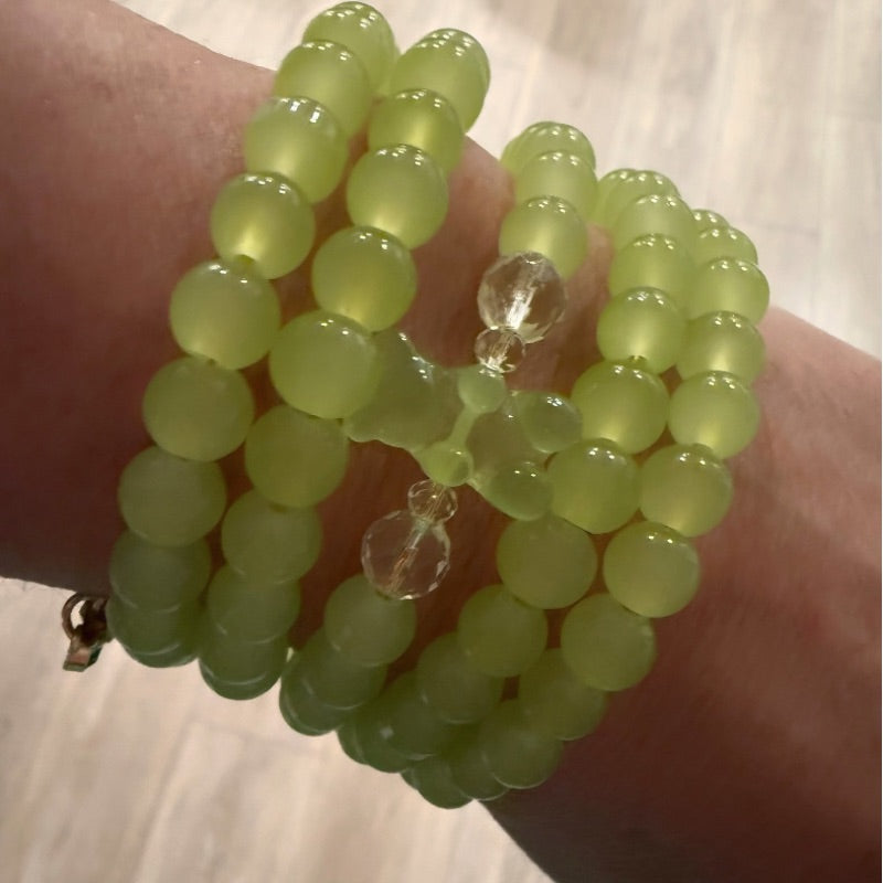 Green Sweets Boho Arm Candy Bracelet by Goddaughters