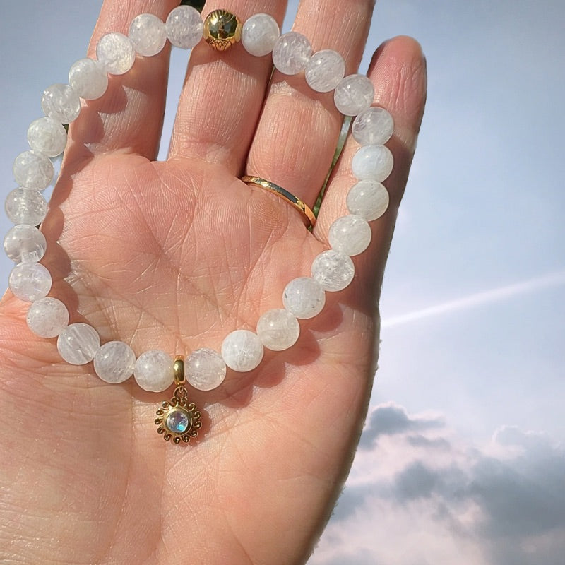 Sun Moonstone Stretch Bracelet