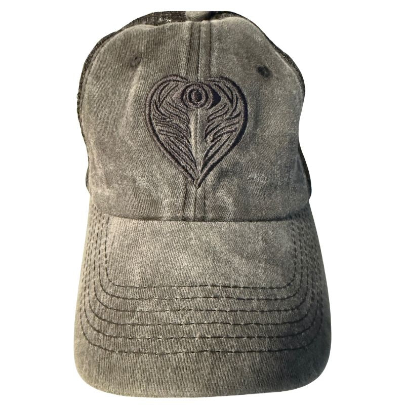 No Fear Skull Hematite Wrap Bracelet & AngelEyes Heart Hat Bundle