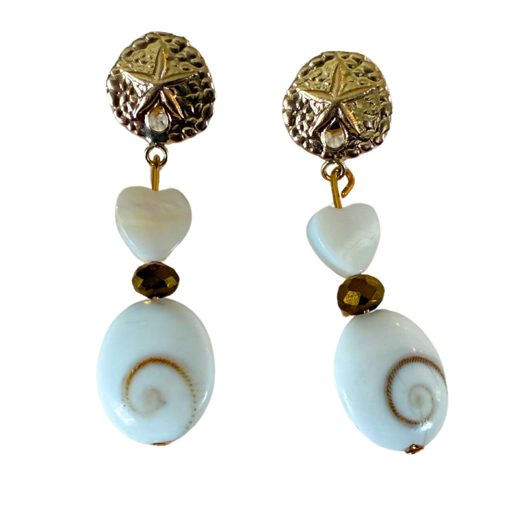Sanddollar Shiva Shell Earrings