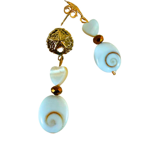 Sanddollar Shiva Shell Earrings