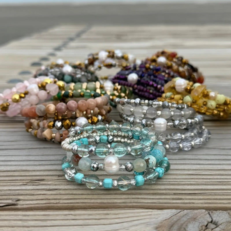 Pearl for Peace Wrap Bracelets by Goddaughters wearable Art or the Soul