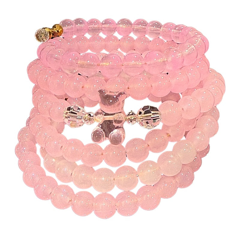 Pink Sweet Bear Arm Candy Wrap Boho Bracelet