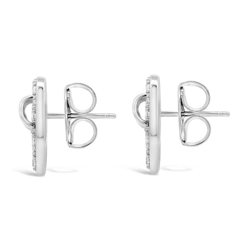 Side view FlipFlop Heart Sterling Silver Earrings by Goddaughters