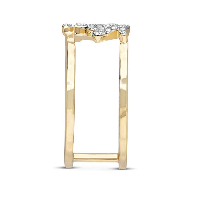 Side view Gold Effort Ring by Goddaughters