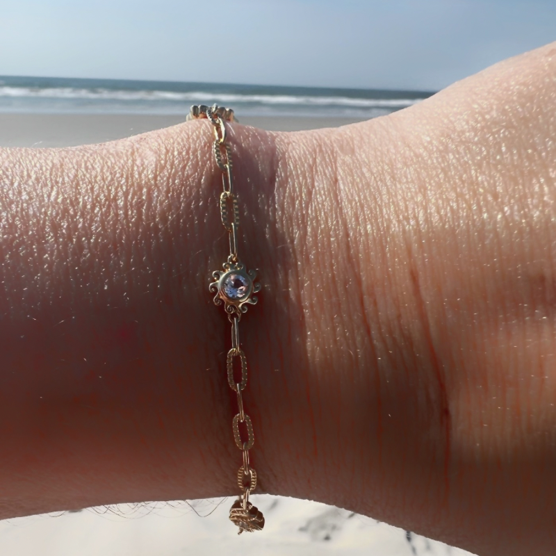Sun Design on the Station Good Vibes Bracelet by Goddaughters