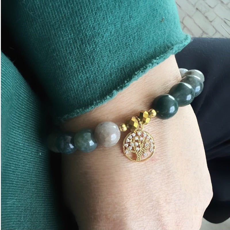 Tree of Life Jasper Bracelet by Goddaughters