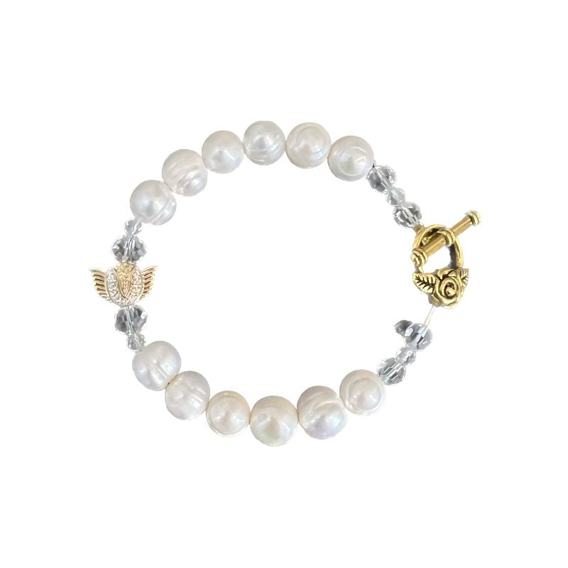 Tulip Angel Freshwater Pearl Bracelet by Goddaughters