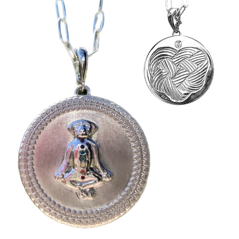 Zen Dog Sterling Silver Front and back by Goddaughters