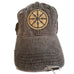 Brown With Gold Dharma Wheel Hat by Goddaughters