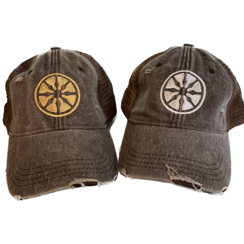 Dharma Wheel Brown hat by Goddaughters