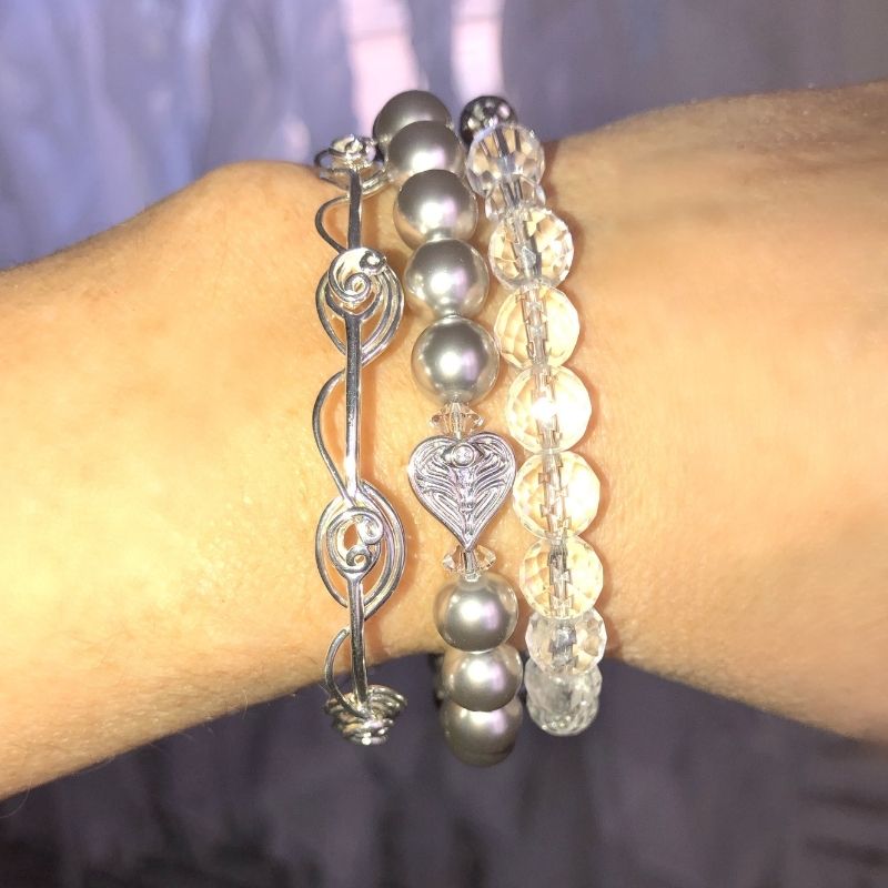 AngelEyes Heart Protection layered bracelets by Goddaughters Wearable Art for the Soul