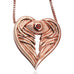 Rose Gold AngelEyes Heart Garnet Stone Necklace Jewelry with a story