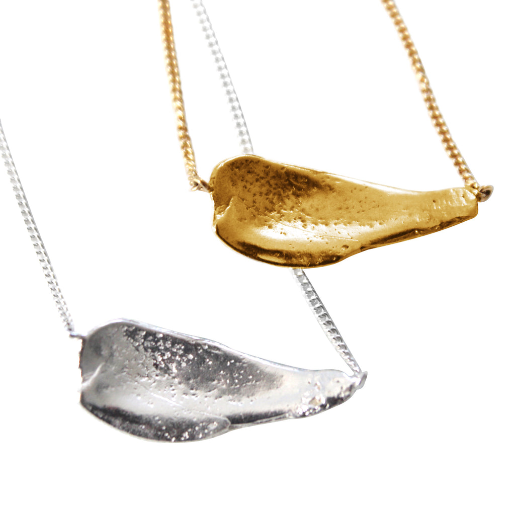 Shell Angel Wing Necklace back of the Necklace