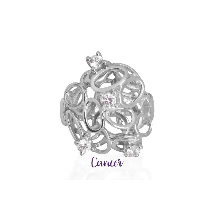 Aquarius Zodiac Universe Ring Horoscope Jewelry by Goddaughters