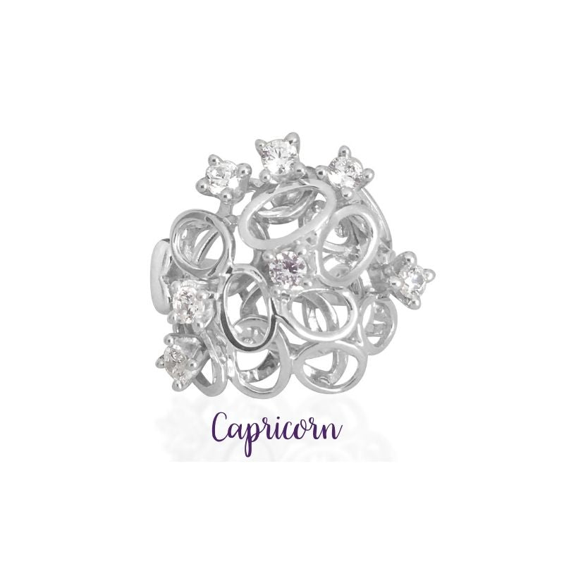 Capricorn Zodiac Universe Ring Horoscope Jewelry by Goddaughters Wearable Art for the Soul