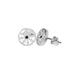 Sterling Silver Dharma VIII stud earrings with genuine sapphire