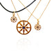 Gold Dharma VIII  single sapphire choker cord necklace 
