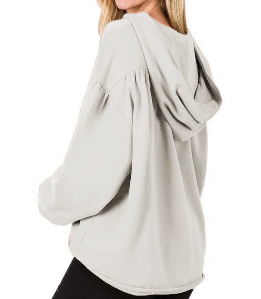 High low baloon Sleeve Sweatshirt