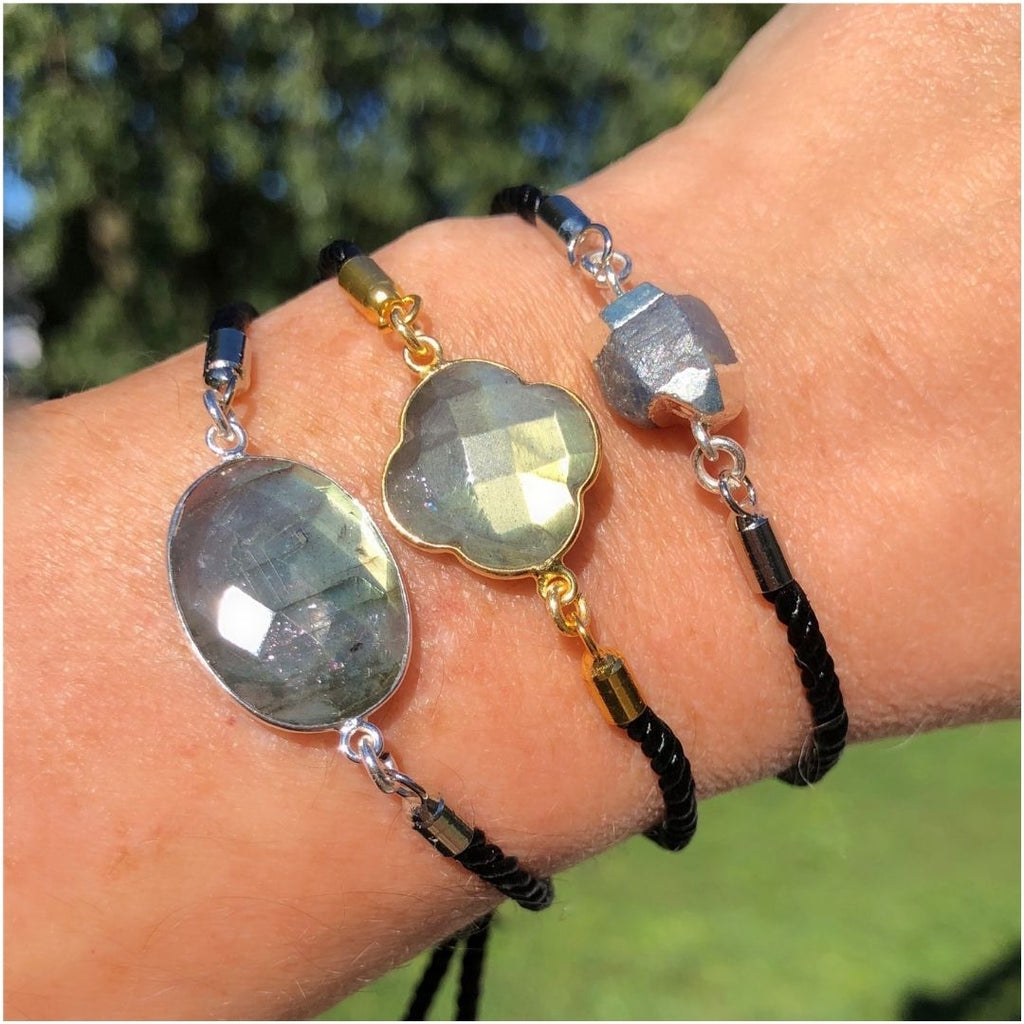 Labradorite and sapphire Tree of life Bracelet