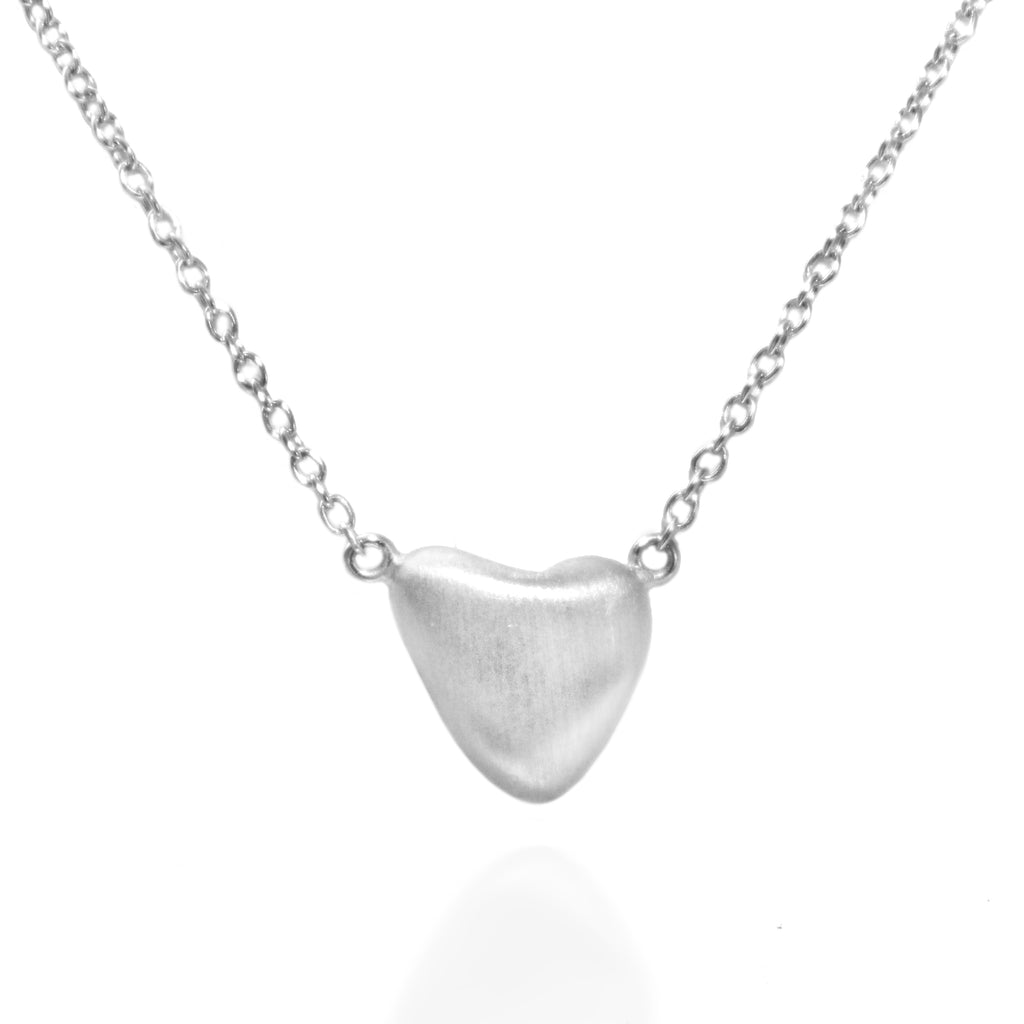 Mindful Pebble Sterling Silver Heart Necklace by The GodDaughters