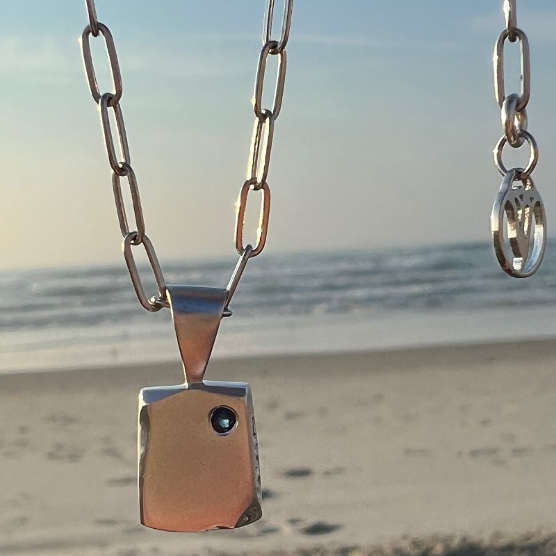 Odin Link Blue Sapphire Necklace Goddaughters