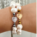 Pearl AngelEyes Heart bracelet by Angela Deegan Goddaughters
