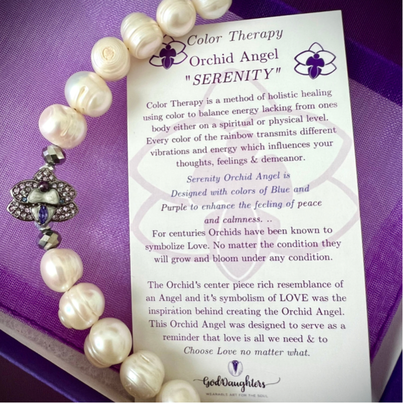 Serentiy Color Therapy Orchid Angel Bracelet by Goddaughters